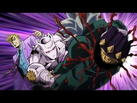 Jotaro defeats Yoshikage to protect Koichi - 承太郎は康一を守るために義景を倒す