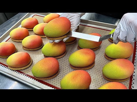 Awesome cake quality! making mango mousse cake - Korean dessert