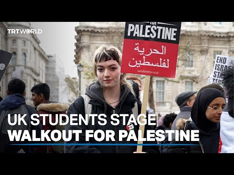 UK students stage nationwide school walkout for Palestine defying government clampdown