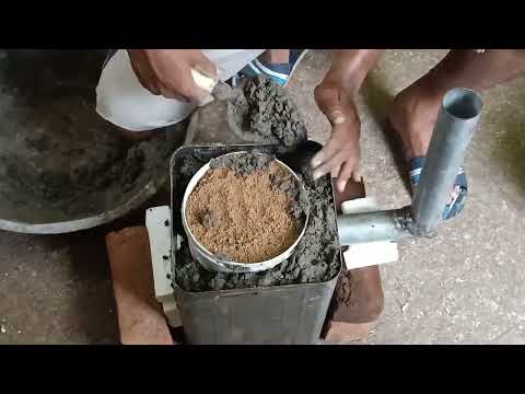 Make an Outdoor Wood Stove with old Oil iron Berrel and Cement