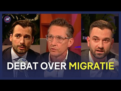 Eerdmans (JA21) in debat met Baudet (FvD) en Van Baarle (DENK) over migratie