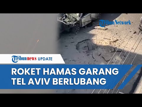 Penampakan Tel Aviv BERLUBANG seusai Dihantam Rentetan Serangan Roket Hamas dari Gaza