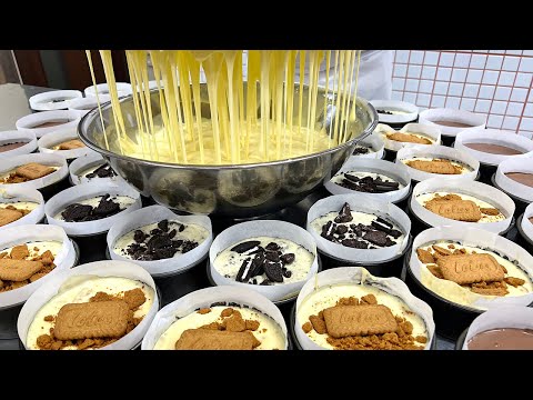 Spanish cheesecake making master(Oreo,lotus,chocolate, plain) 치즈를 들이부었습니다. 치즈 케익 장인의 특별한 바스크 치즈케이크