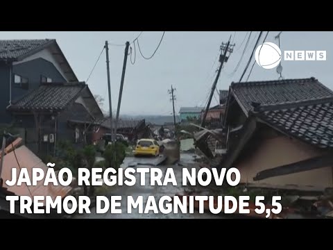 Jap&atilde;o registra novo tremor de magnitude 5,5