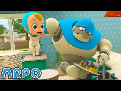 Cleaning Goes WRONG!!! | ARPO The Robot | Funny Kids Cartoons | Kids TV Full Episode Compilation