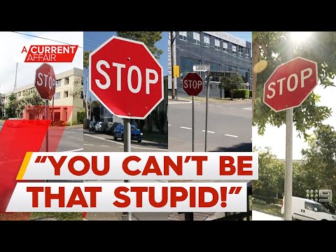 Drivers confused by four stop signs at Sydney intersection | A Current Affair