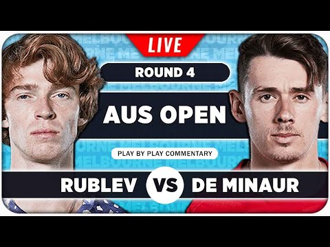 RUBLEV vs DE MINAUR &bull; Australian Open 2024 (R4) &bull; LIVE Tennis Play-by-Play Stream