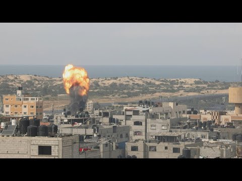 Moment strike hits Gaza's Rafah | AFP