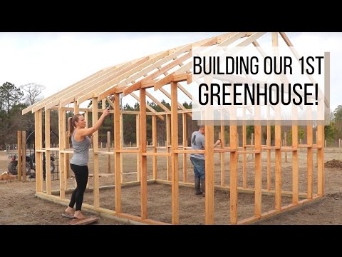 Building our 1st Greenhouse! || Greenhouse Gardening || DIY Greenhouse Build!