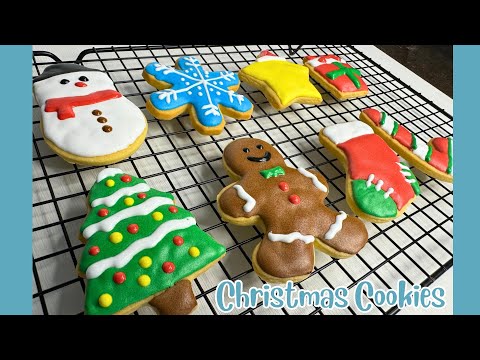 Christmas Cookies Decorating with Royal Icing 