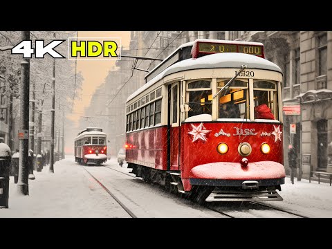 Budapest Snow Walking Tour in 4K HDR with 3D SOUND