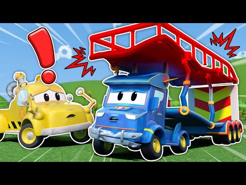 🚨Oh no! ⛔ SUPER CARRIER TRUCK has an ACCIDENT | Car Repair | Car City Tom's Garage