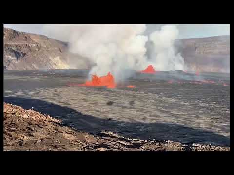 Aerial video of Kīlauea summit eruption in Halema&amp;lsquo;uma&amp;lsquo;u - June 7, 2023