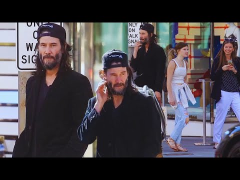 Keanu Reeves, 59, Black Friday Louis Vuitton spree w/ shaggy beard - YouTube sensation