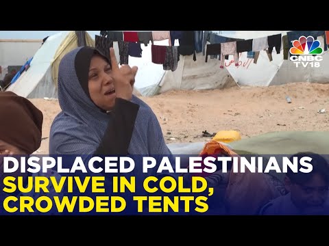 Displaced Gazans Struggle To Find Shelter, Safety | Israel-Hamas Conflict | Gaza News | IN18V