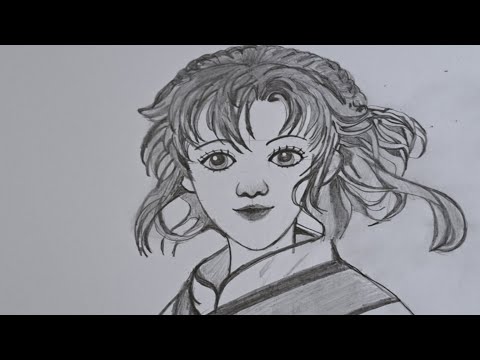 how to draw a anime character for beginners/drawing anime girl cute easy