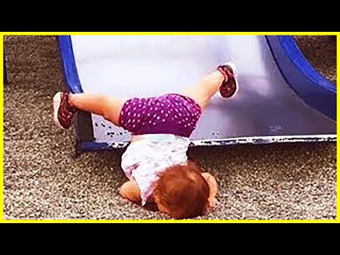 Funny Babies Playing Slide Fails - Cute Baby Videos