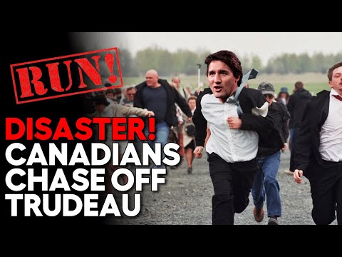 Trudeau FORCED TO FLEE As Protesters MOB HIM