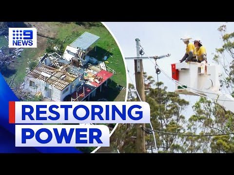 Mission to restore power to Gold Coast homes almost complete | 9 News Australia