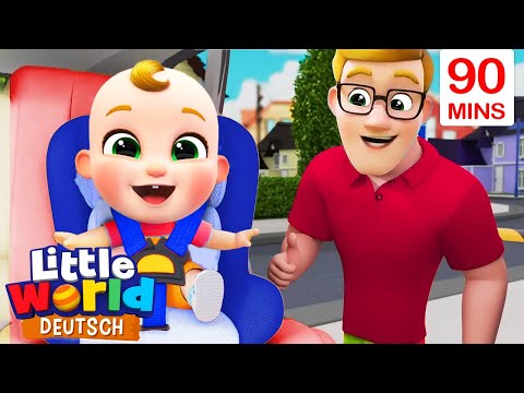 Bist du sicher angeschnallt? | Kinderlieder f&uuml;r Kleinkinder | Little World Deutsch