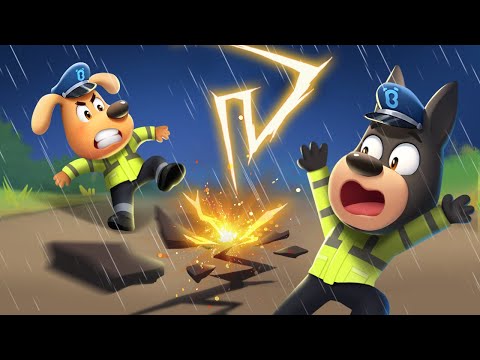 Thunderstorm Safety🌩️| Outdoor Safety Tips | Cartoons for Kids | Police Cartoon | Sheriff Labrador