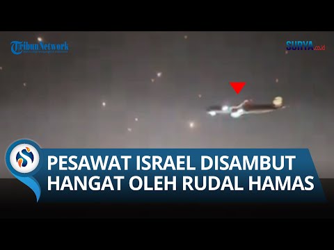 Bukan Bintang di Langit, Tapi Roket di Langit! Pesawat Israel Disambut Roket Hamas: Panik Landing!