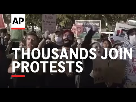 Thousands join protests in Jordan, Egypt and Japan in support of Palestinians in Gaza Strip