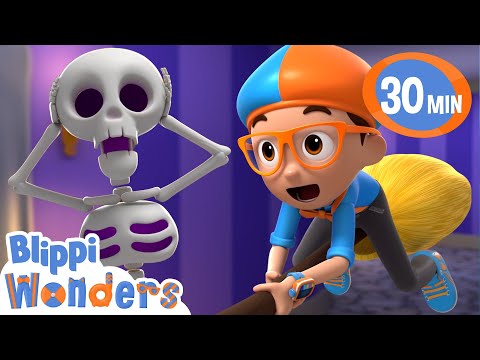 Blippi Wonders - Spooky Haunted House + More! | Blippi Animated Series | Cartoons For Kids