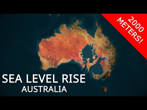 Australia Sea Level Rise - TIMELAPSE - 2000 METERS!