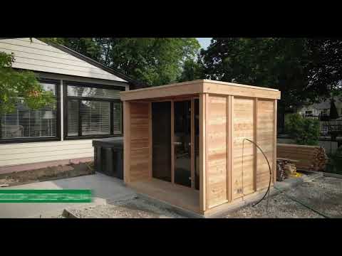 Pure Cube Outdoor Cedar Sauna is perfect for any home or cottage