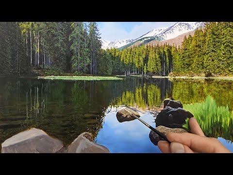 Lake Reflections Oil Painting | Time Lapse | Episode 175