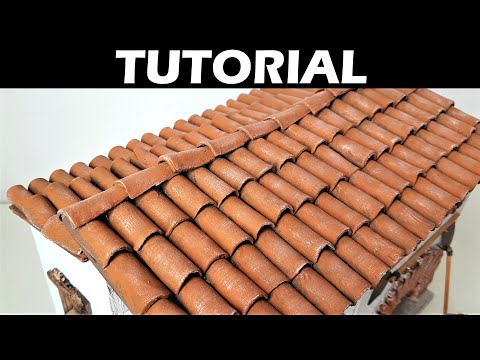 💡 TUTORIAL: How to create roof tiles 🏠 in a quick and easy way - miniatures, modeling and dioramas