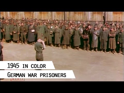 German war prisoners, 1945 (in color)