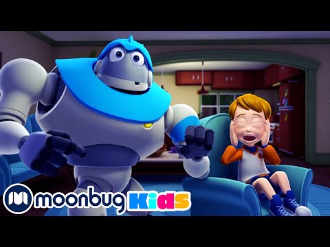 ARPO is Shocked! - Subtitles | Arpo the Robot &amp; Baby Daniel | Cartoons for Kids | Moonbug Literacy