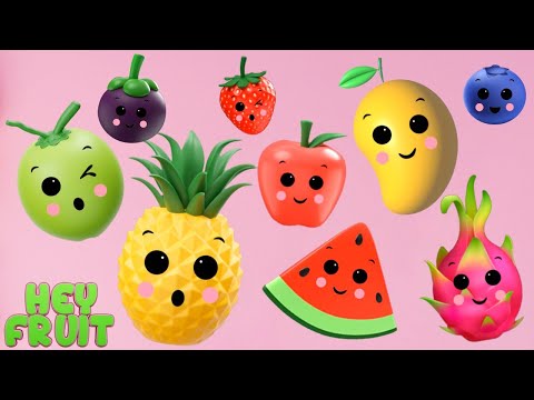 Hey Fruit Sensory - Smoothie Mix Fruits Fun Dance Video with music and animation