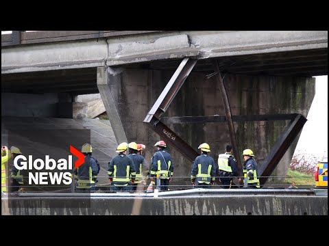 BC trucking company suspended after 6th overpass crash in 2 years