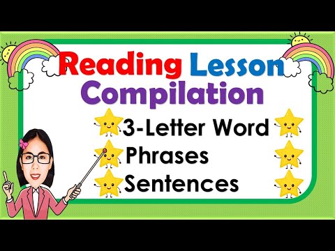 Compilation: 3-Letter Words | Phrases | Reading Sentences | Learning videos for kids