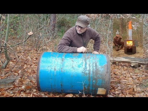 Transform your metal barrel into a super powerful wood stove !