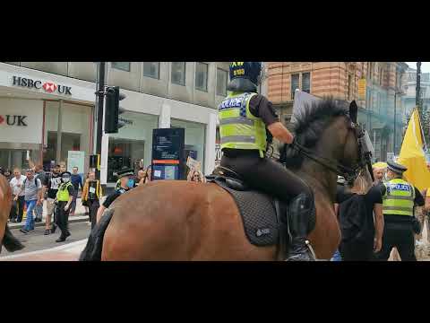 Protest against the vaccine passports in Leeds