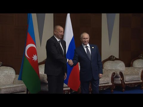 Russian President Putin meets Azerbaijan President Aliyev in Kazakhstan | AFP