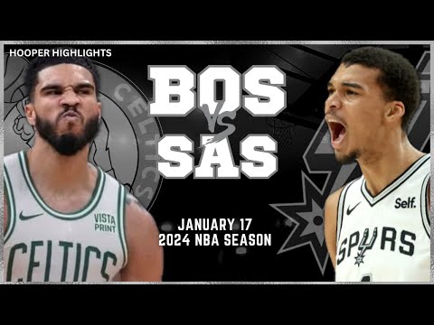 Boston Celtics vs San Antonio Spurs Full Game Highlights | Jan 17 | 2024 NBA Season