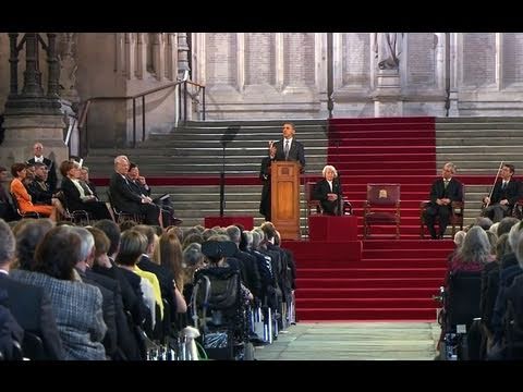 President Obama Addresses the British Parliament