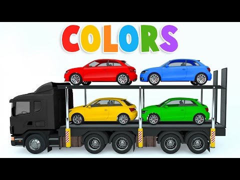 Colors for Children to Learn with Car Transporter Car Toys - Colours for Kids to Learn