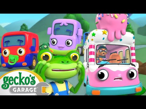 Ice Cream Thief | Gecko's Garage | Buster and Friends | Kids Cartoons