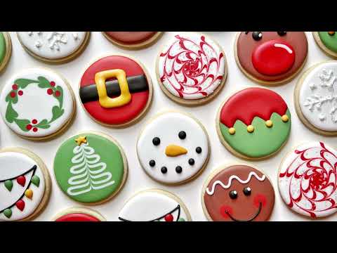 10 EASY CIRCLE CHRISTMAS COOKIES ~ Santa, Snowman, Rudolf, Tree, Snowflake, Wreath, Elf, Gingerbread