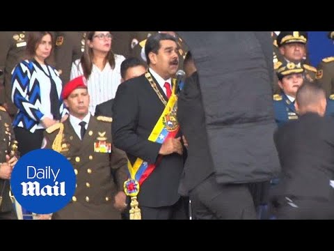 Police shield Venezuela's President after 'assassination attempt'