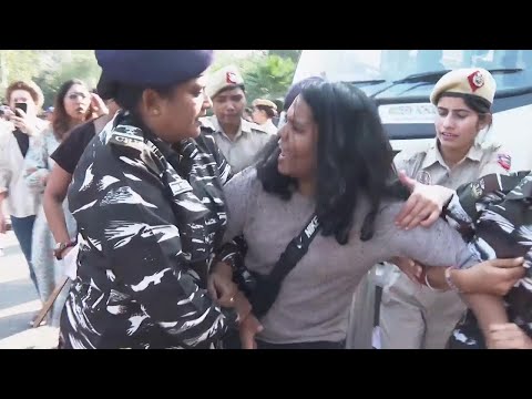 Police in New Delhi detain students protesting outside Israeli embassy