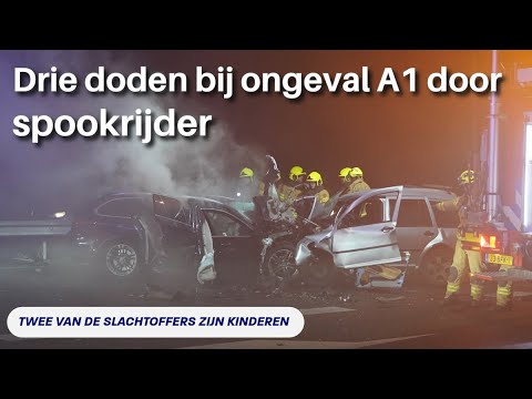 Drie doden bij ongeval met spookrijder op de A1