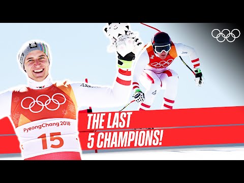 Men's Downhill Skiing ⛷ Last 5 Champions! 🥇