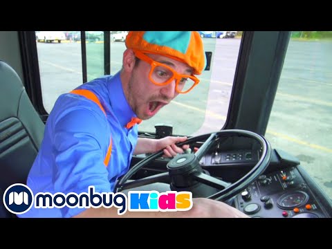 Blippi erkundet einen Bus | Kinderlieder und Cartoons | Blippi | Moonbug Kids Deutsch